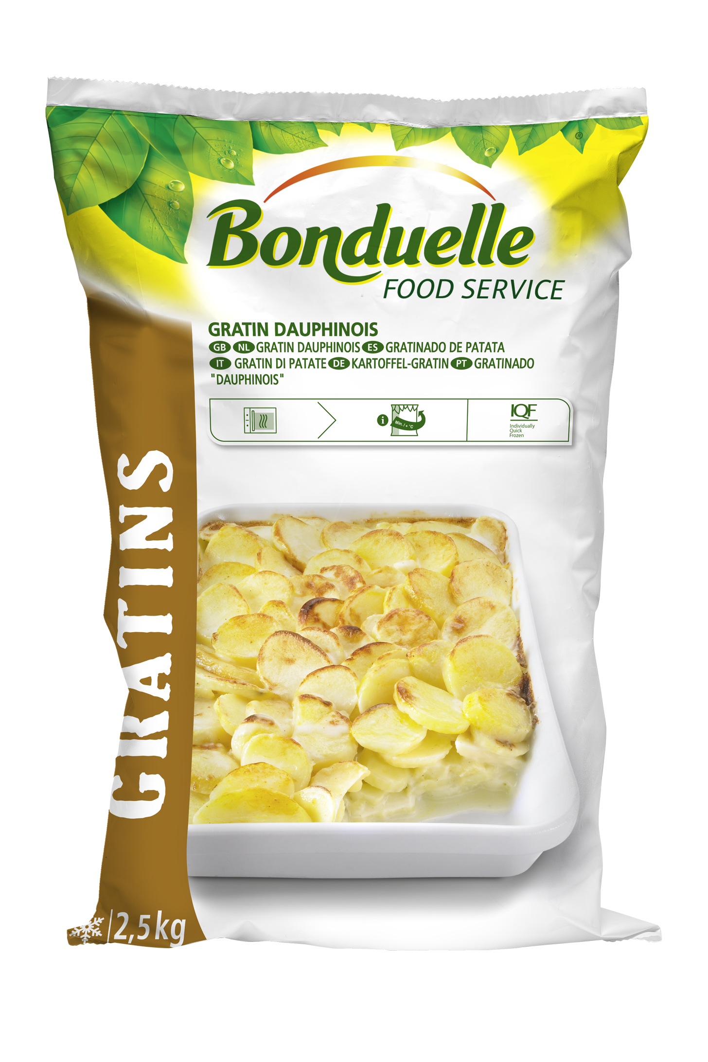 Gratin dauphinois 2.5kg Bonduelle Minute Foodservice Surgelé