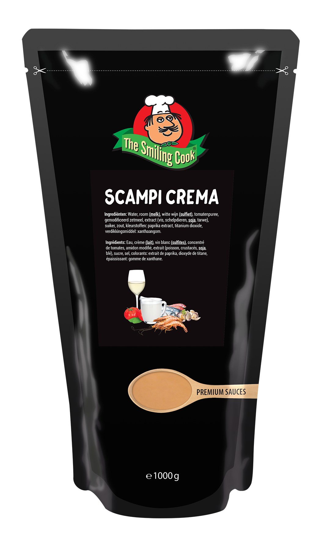 Sauce pour Pates Scampi Creme 6x1kg The Smiling Cook