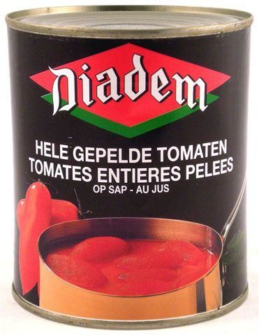 Diadem Tomates Pelées entières au jus 1L boite
