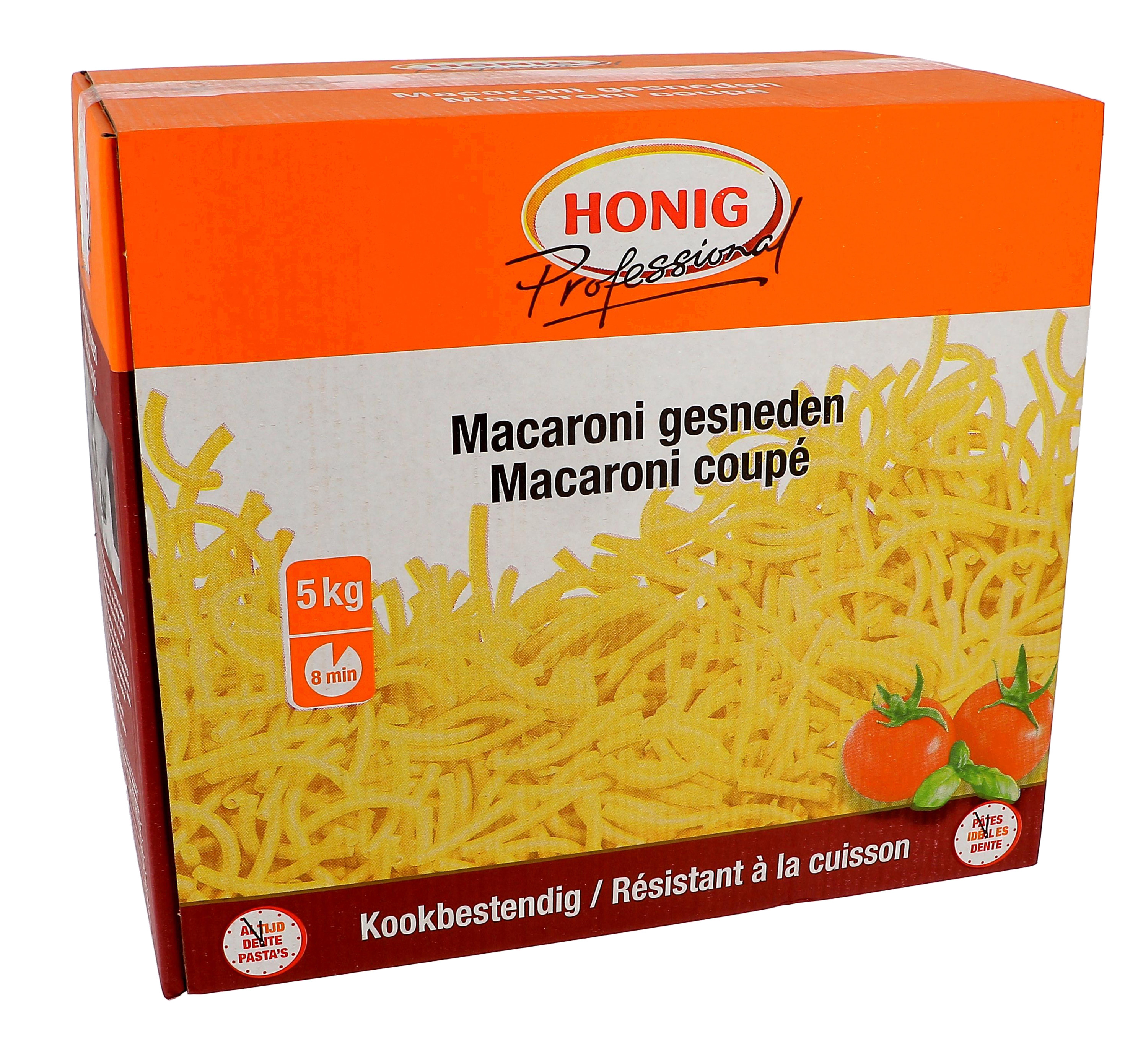 Honig pates macaroni coupé 5kg Professional resistant à la cuisson
