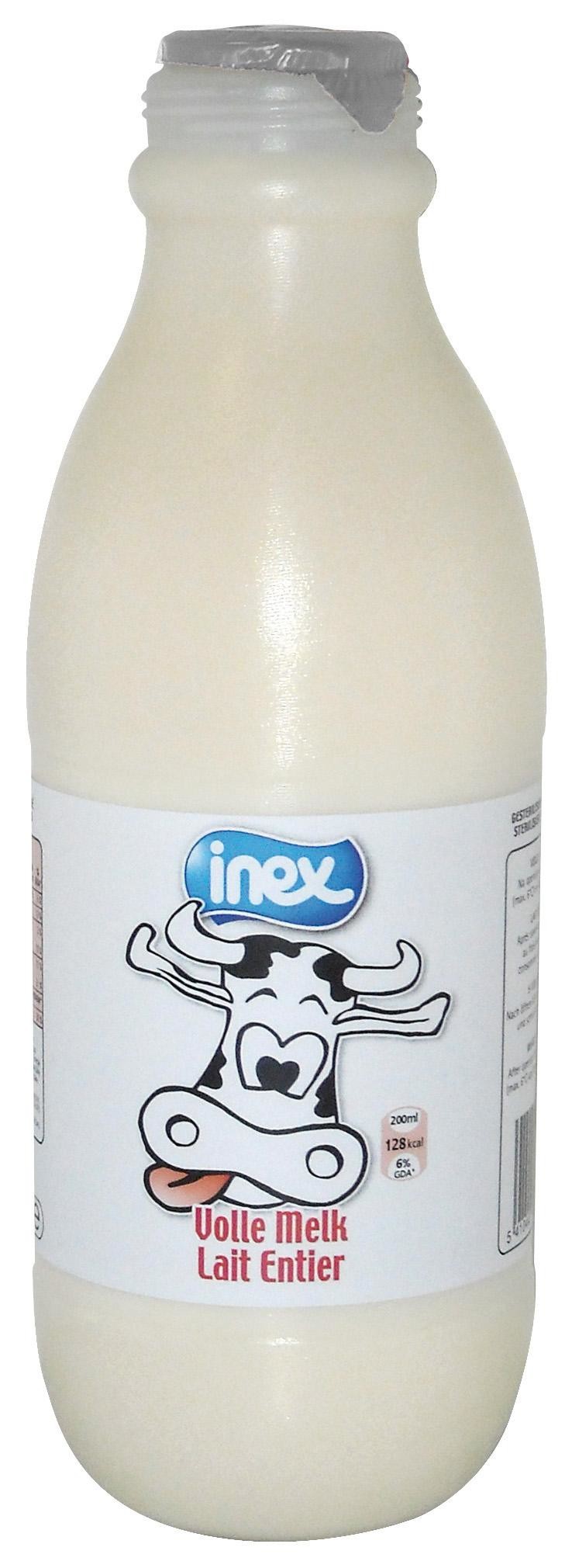 Inex lait entier 1L bouteille plastique sans bouchon a vis - Nevejan