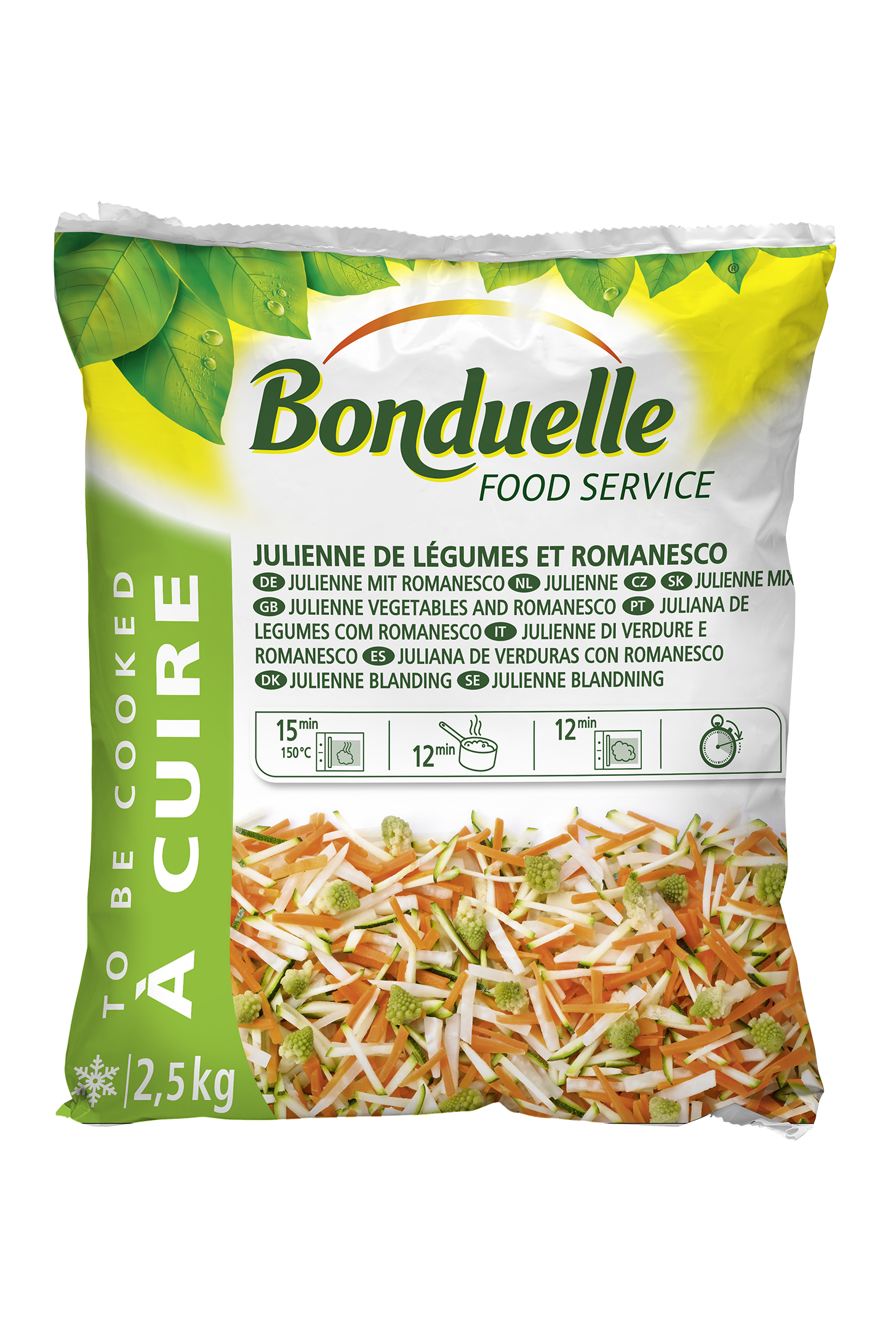 Julienne de Légumes et Romanesco 2.5kg Légumes Surgelé Bonduelle Food Service