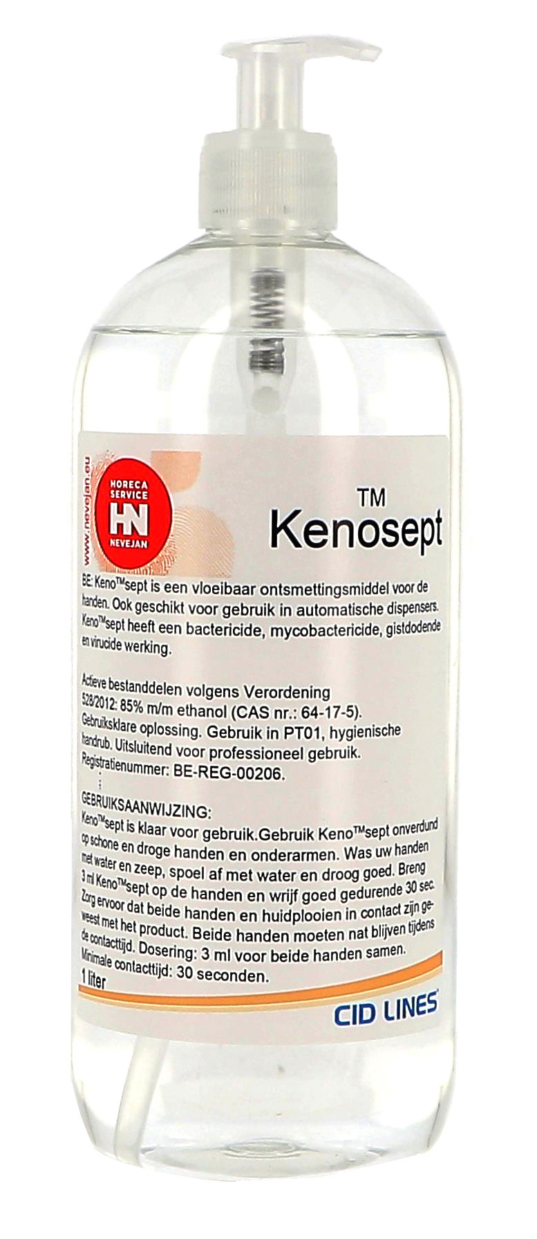 Kenosept 1000ml + pompe désinfectant liquide pour mains Cid Lines (Handafwasproducten)