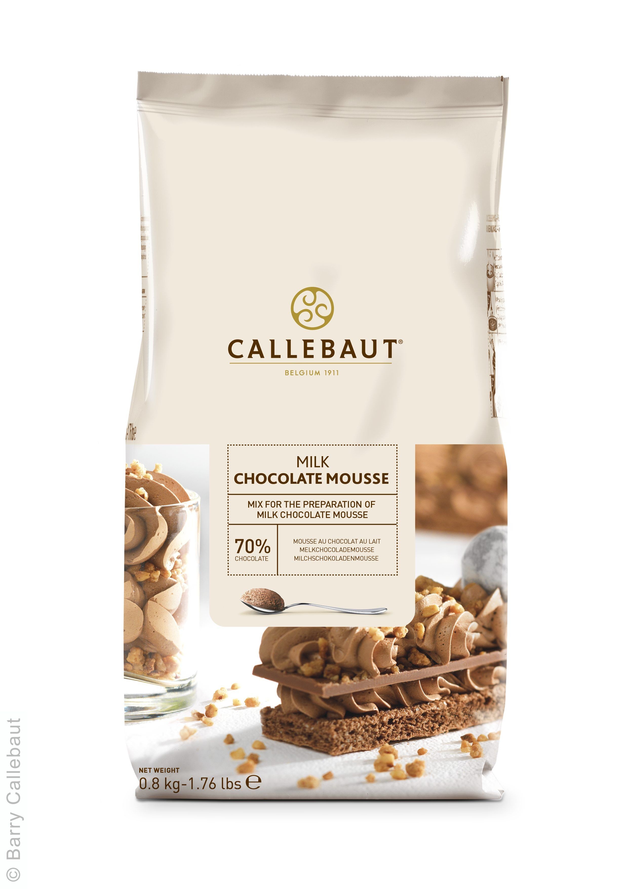 Callebaut poudre de mousse au chocolat au lait 800gr