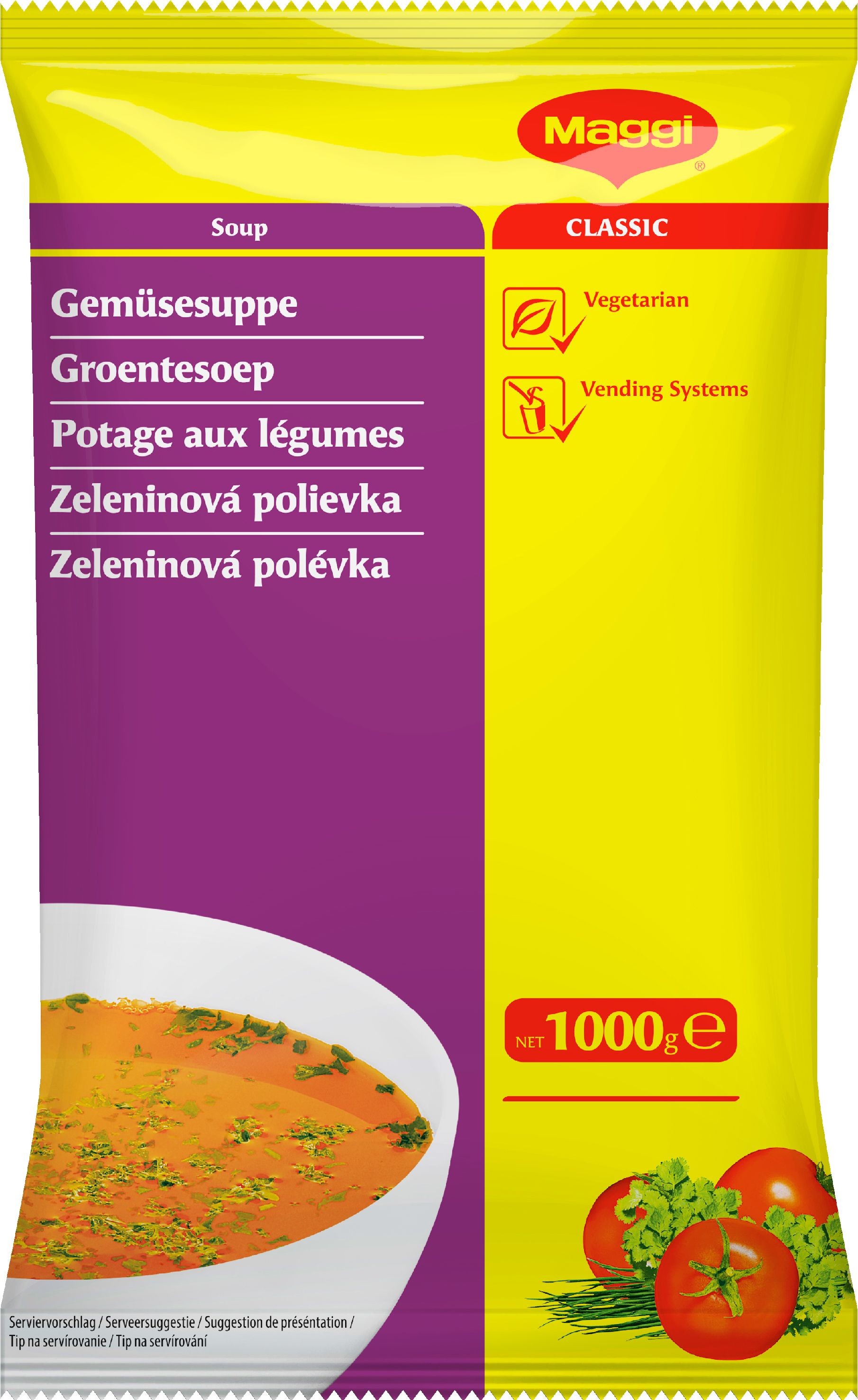 Nestlé Maggi potage aux légumes 6x1kg Distributeur Automatique