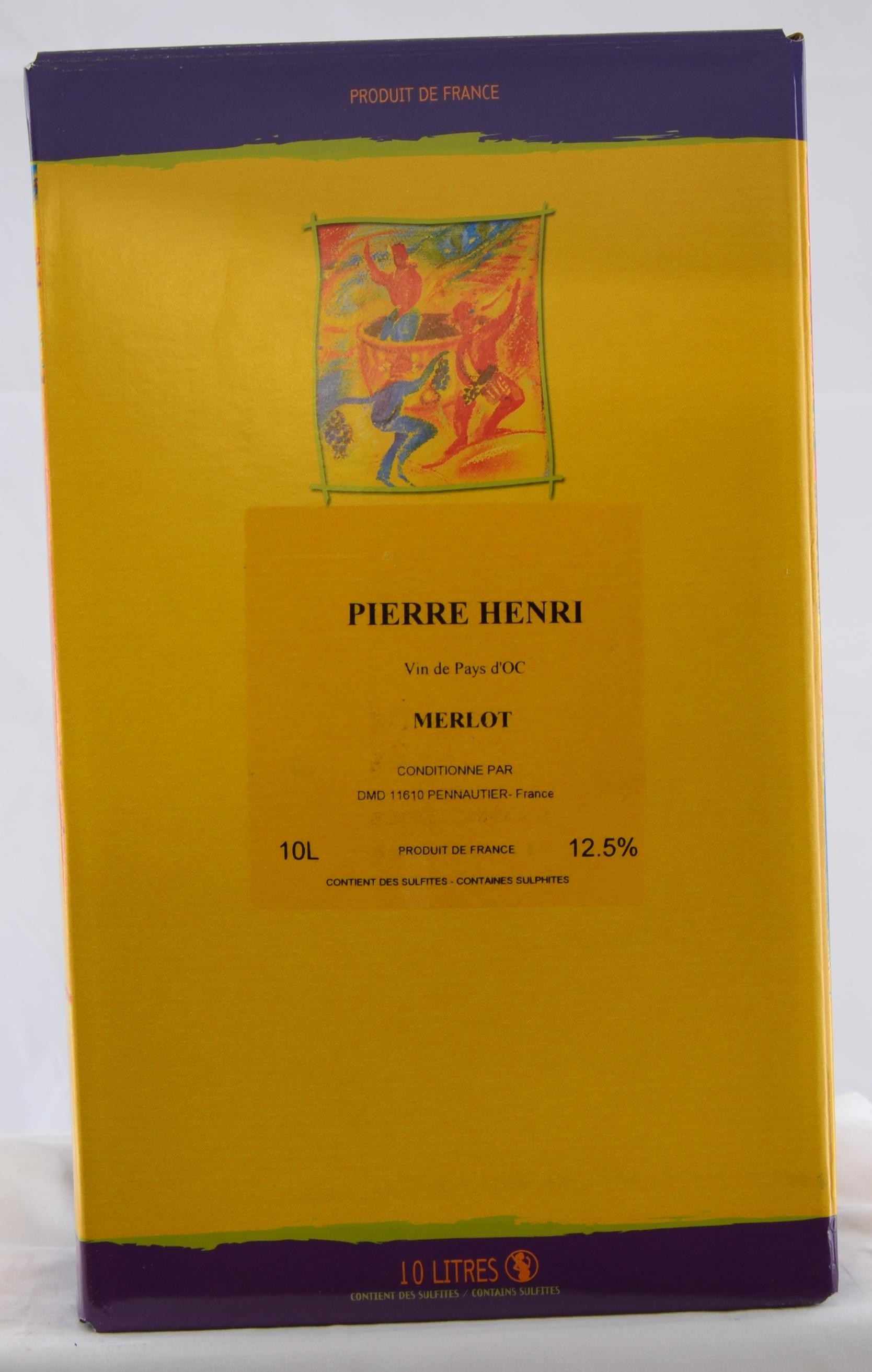 Merlot Pierre Henri - Vin de Pays d'Oc 10L Bag-in-Box