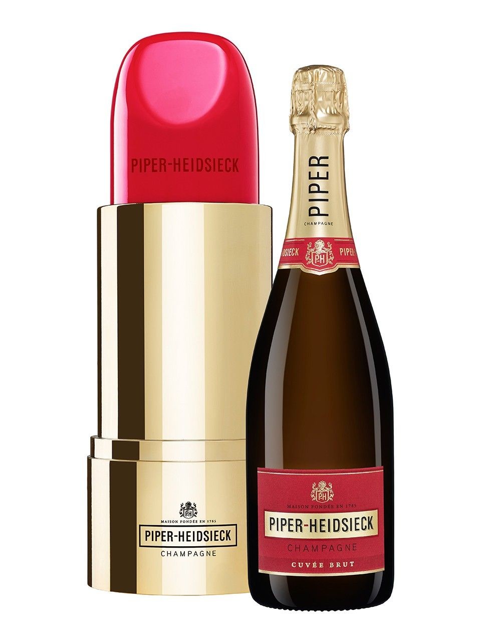 Champagne Piper Heidsieck 75cl Brut Edition Lipstick Emballage Cadeau