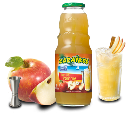Caraibos Pomme Pur Jus Trouble 1L Jus de Fruits