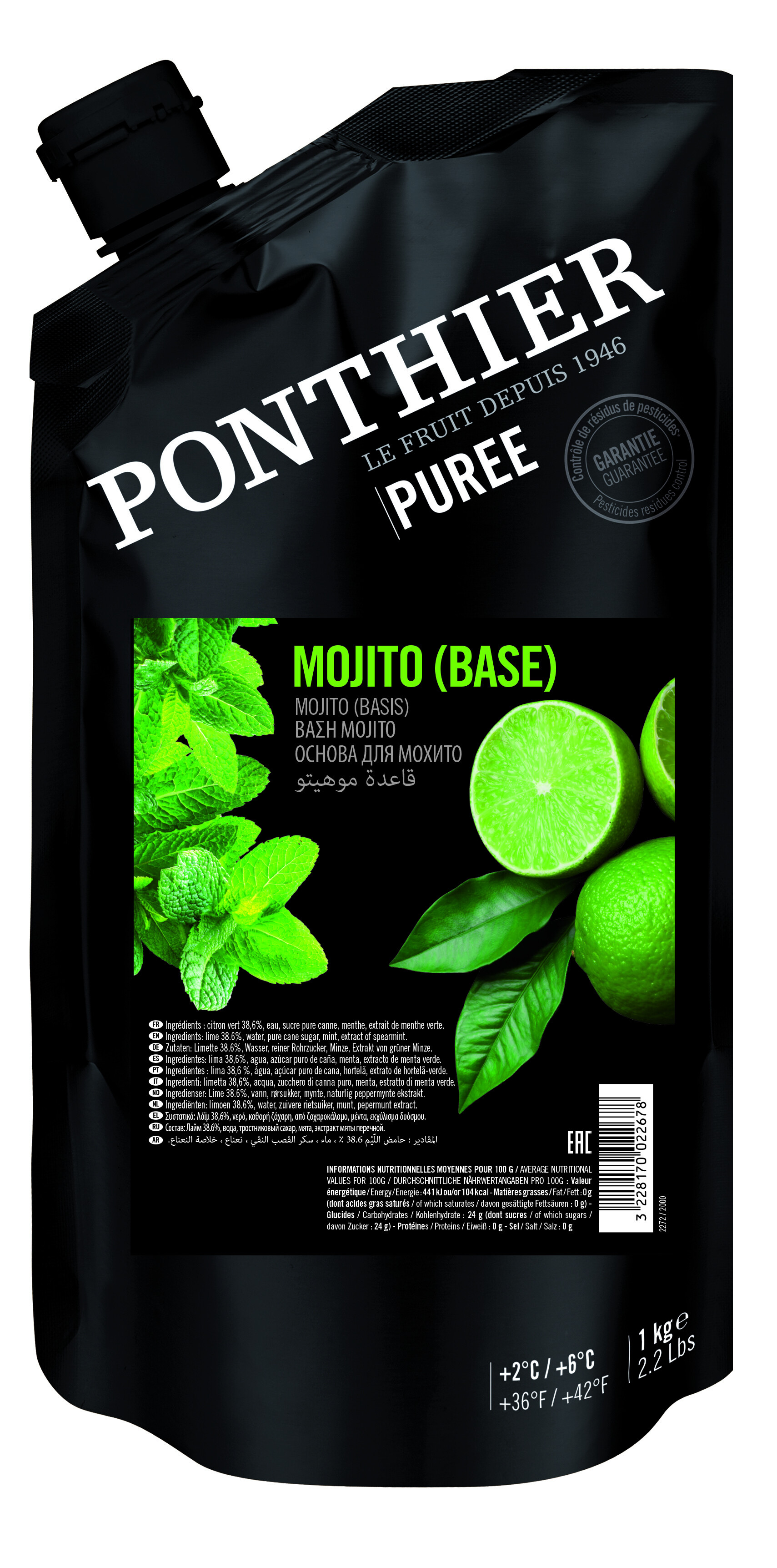 Ponthier Purées de Fruit Fruit de la Passion 1kg