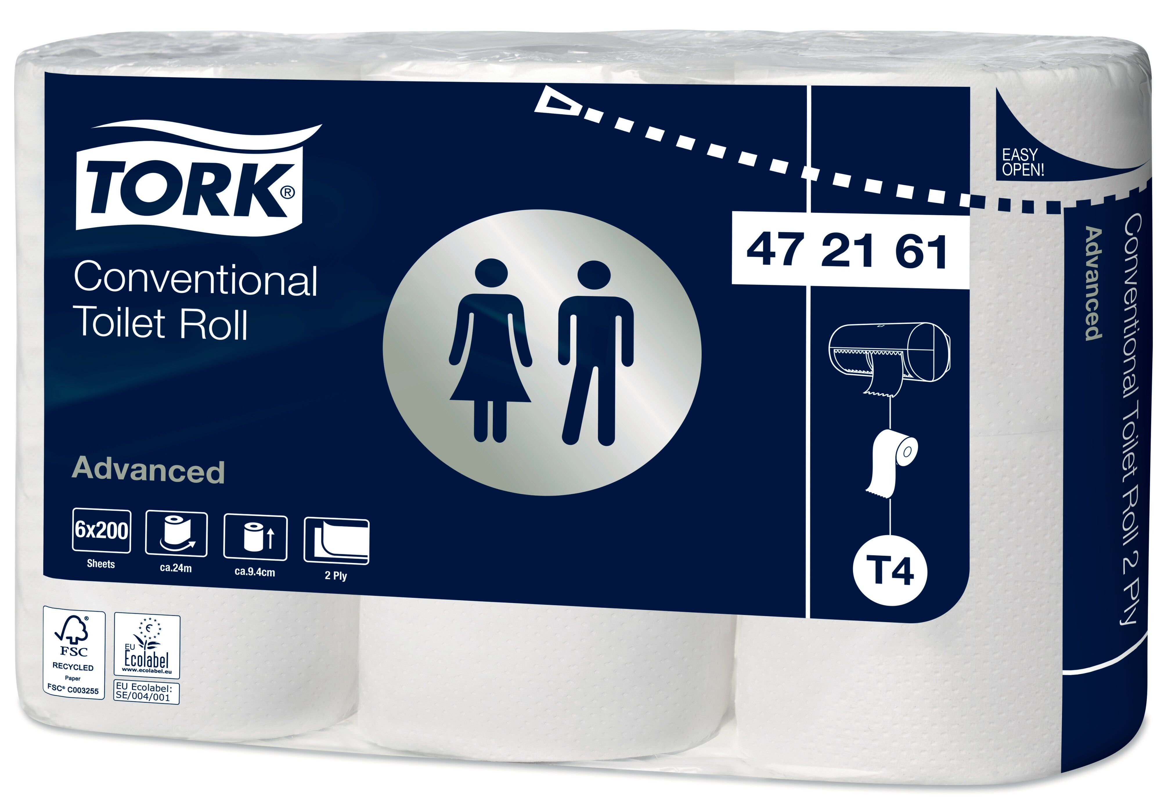 Tork Papier toilette T4 traditionel 48rouleau 2plis 472161