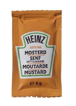 Moutarde portions en sachets individuels 10ml 10.5gr Heinz