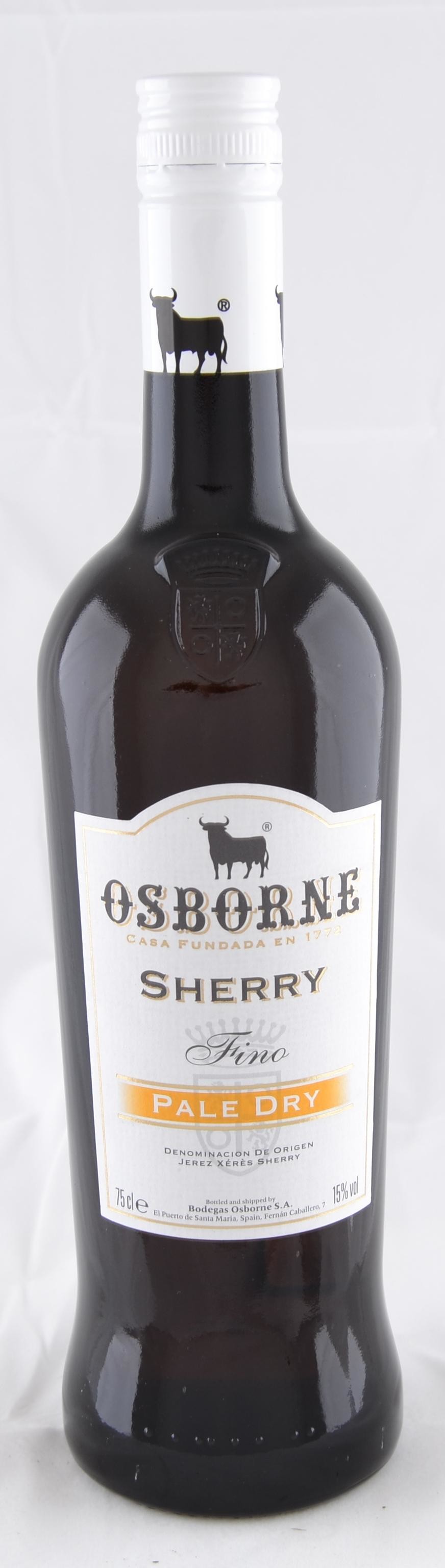 Sherry osborne pale dry fino 75cl 15%