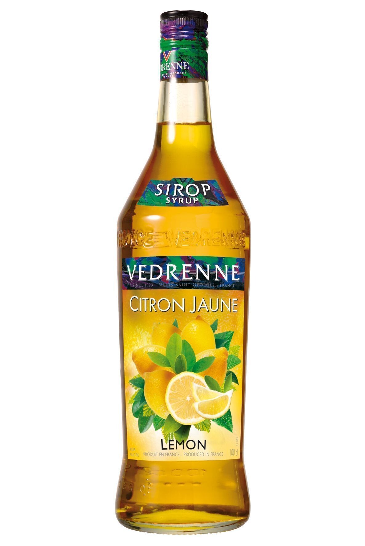 Vedrenne Sirop de Citron Jaune 1L 0%