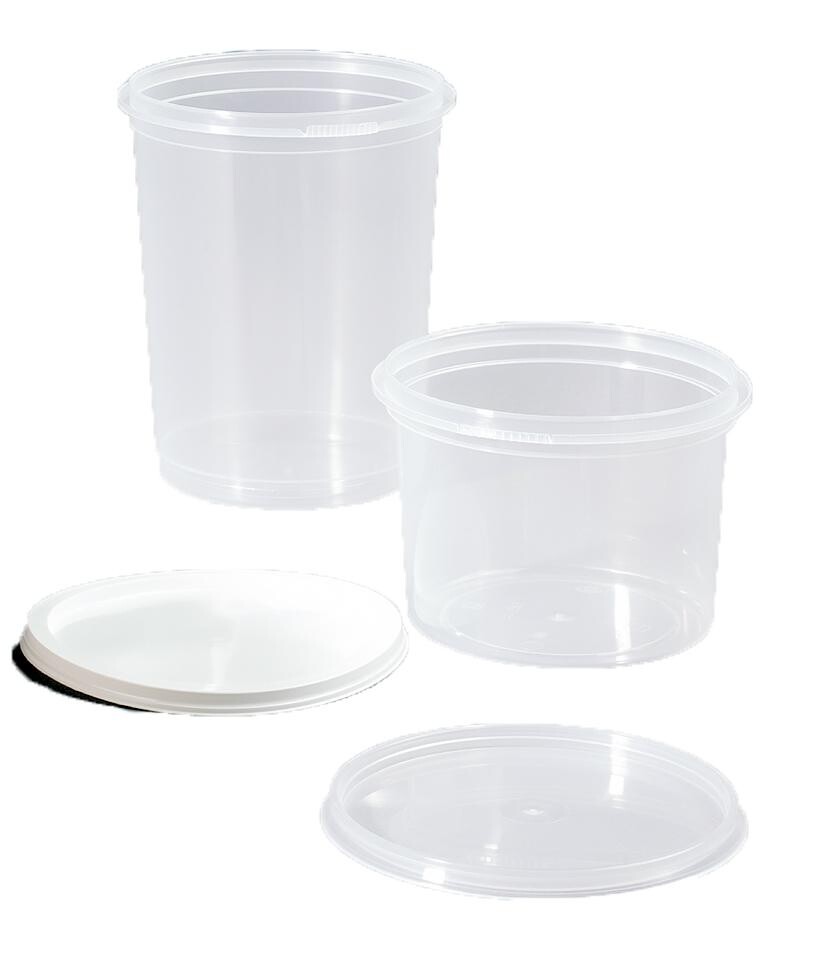 Soeppotten rond PP plastic 0.5 L 250st