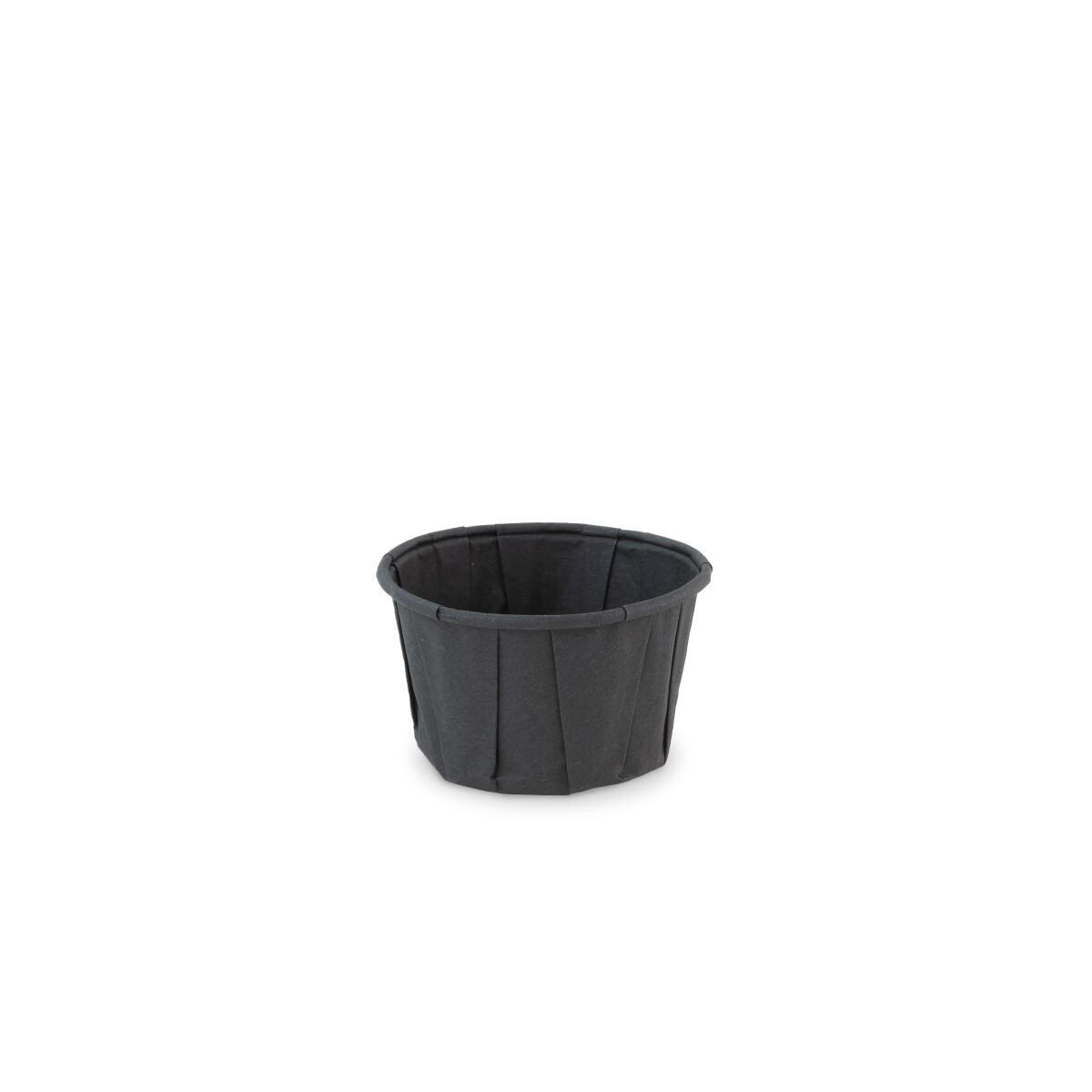 Pot Papier Ronde 60ml noir 200pc Sier Disposables 50546