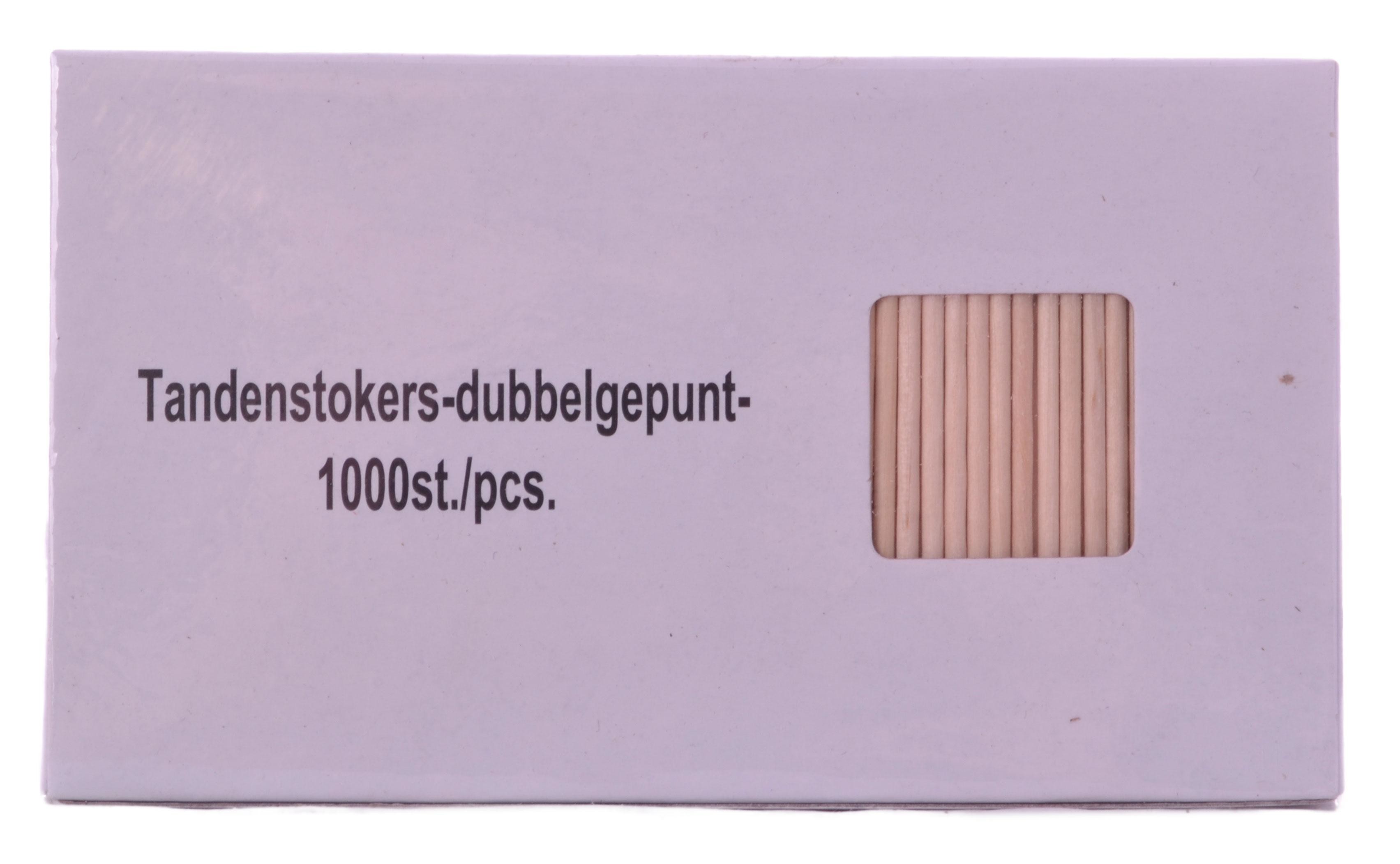 Cure-Dents bois non-emballés 65mm 1000pc