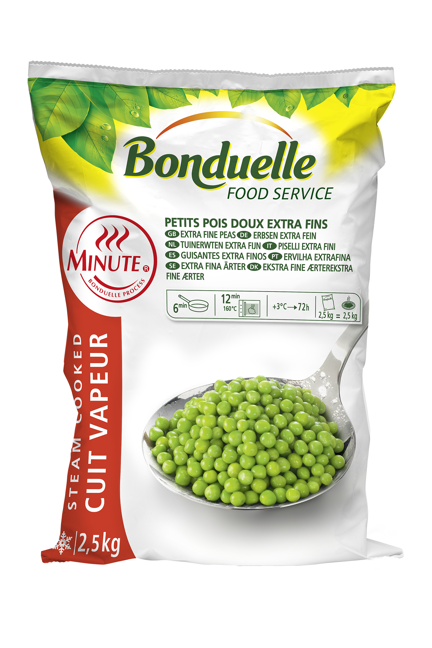 Petits Pois Doux Extra Fijn 2.5kg Bonduelle Minute