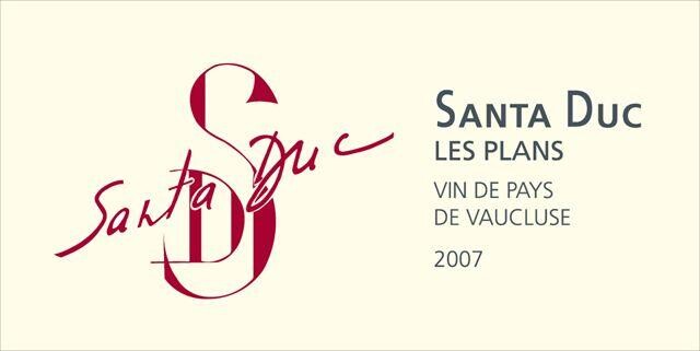 Vin de Pays de  Vaucluse Les Plans rouge Domaine Santa Duc
