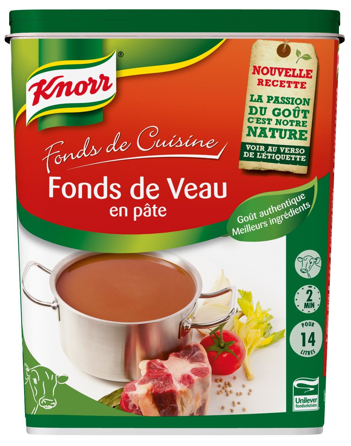 Knorr fond de veau en pate 1kg Fonds de Cuisine - Nevejan