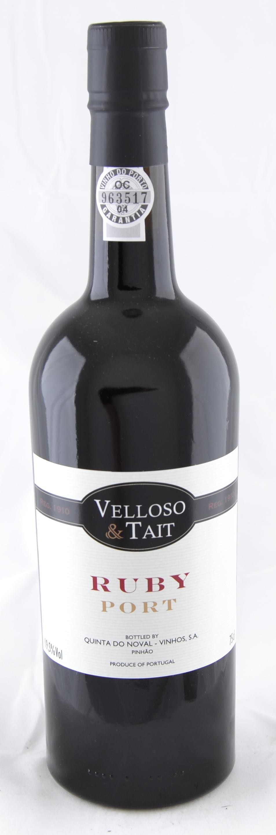 Porto Velloso & Tait rouge ruby 75cl 19%