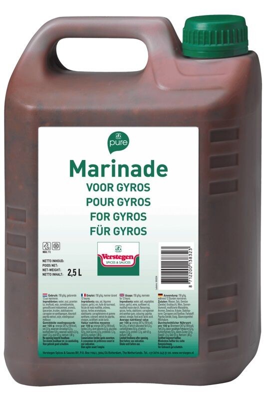 Verstegen Marinade pour Gyros 2.5L Pure