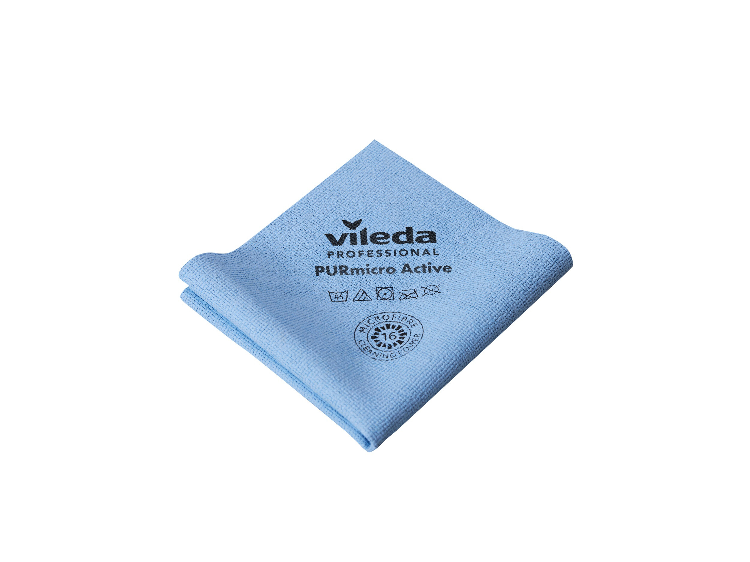 Vileda Professional PURmicro Active Lavettes Microfibres 38x35cm bleu 5pc