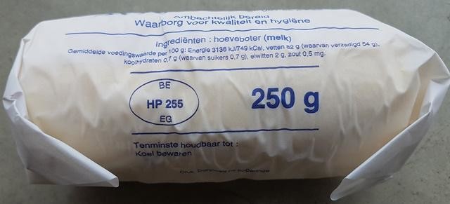 Beurre Fermier frais 't Vogelsteen 250gr