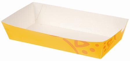 Friteschaaltje plastiek 18x10cm pvc 100st