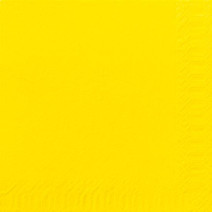 Serviettes en papier jaune 2-couches 33x33cm 125pc Duni