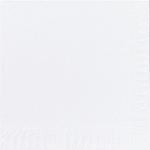 Serviettes en papier blanc 2-couches 24x24cm 300pc Duni 314008