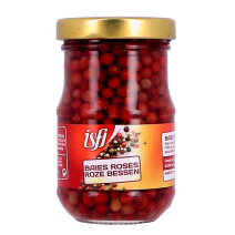 Poivre baies roses au jus 100gr bocal Isfi 