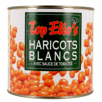 Top Elio's Haricots blancs avec sauce de tomates 2.7kg boite (Groentenconserven)
