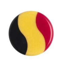 Chocolat rond blanc Drapeau Belge 175pc Dv Foods