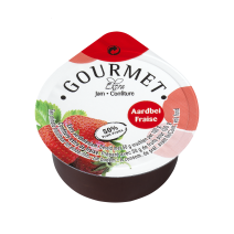 Portions Confiture fraises 50%fruit en coupelles 100x25gr Gourmet