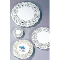 Kantjes wit rond 38cm 250st