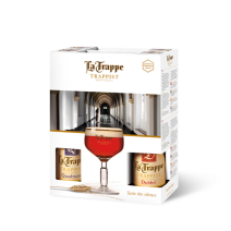 Bière Trappiste la Trappe 4x33cl + 1 verre + cadeau emballage