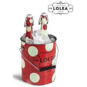 Sangria Lolea blanc & rouge 2x75cl bouteille + Seau à Glaces Emballage cadeau