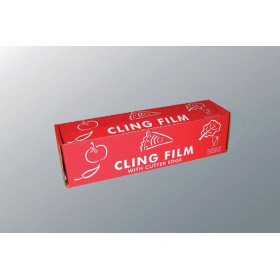 Film étirable Plastique alimentaire 45cm 300m PVC (7my) 1pc Cutterbox