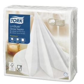 Tork Premium Serviettes Linstyle pliage 1/8 Blanc 39x39cm 12x 50pc