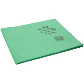 Vileda Professional MicronQuick Lavettes Microfibres 38x40cm vert 5pc