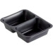 Barquette Repas Alimentaire Duni Cater Line 2compartiments 227x178x50 Noir 216pc 160064