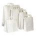 Sac Portable Poignees Potrable en papier blanc 5x50pcs