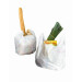 Sacs bretelles plastiques blancs 30+20x60cm 1000 pieces 20mY