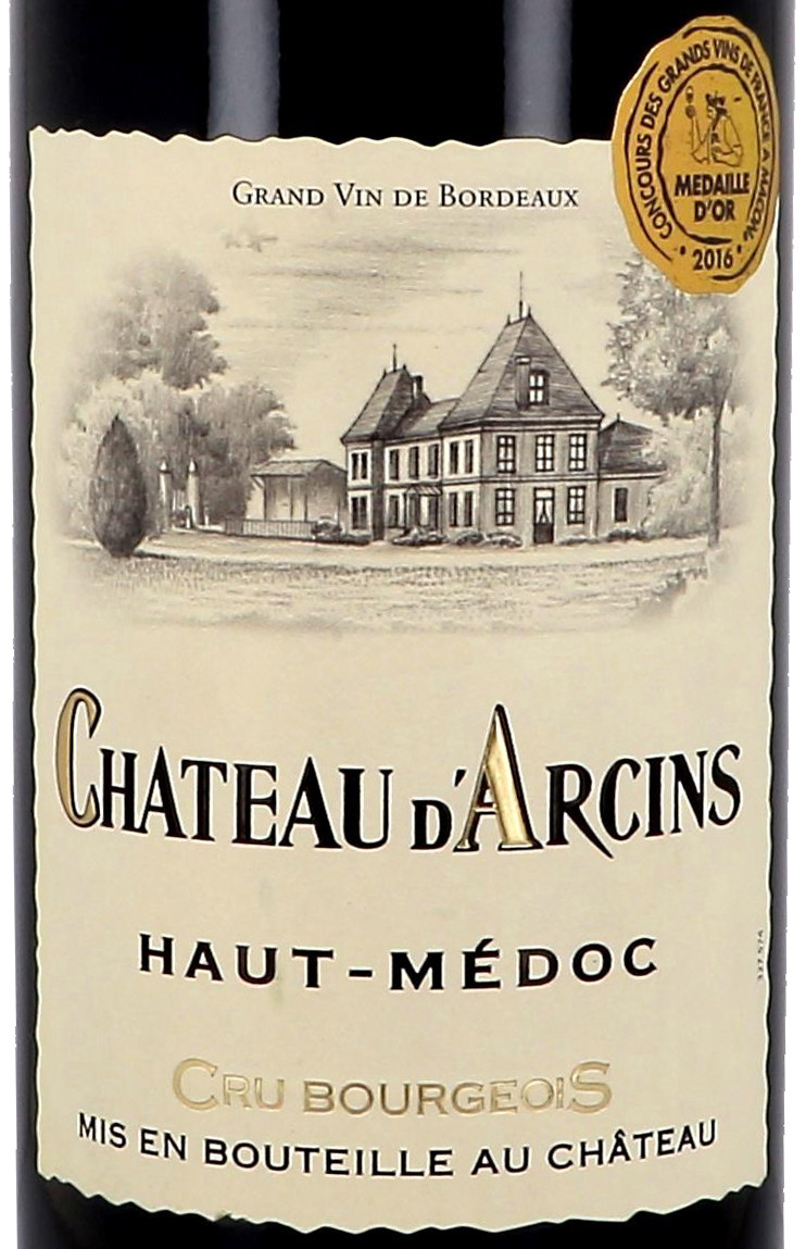 Bordeaux Wine Chateau d'Arcins 75cl 2018 Haut-Medoc Cru Bourgeois - Nevejan