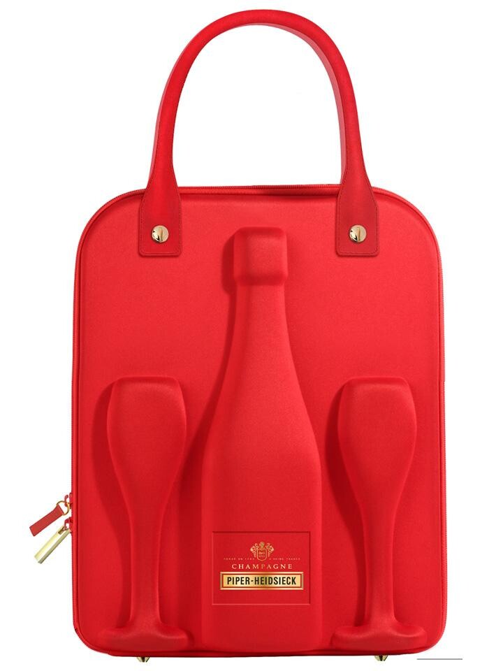 Champagne Piper Heidsieck 75cl Brut Travel + 2 Glasses Giftpack Nevejan