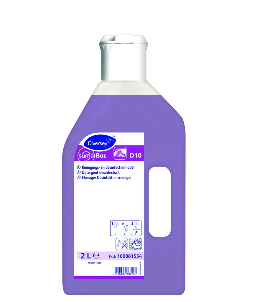Suma Bac D10 Detergent Disinfectant 2L Diversey