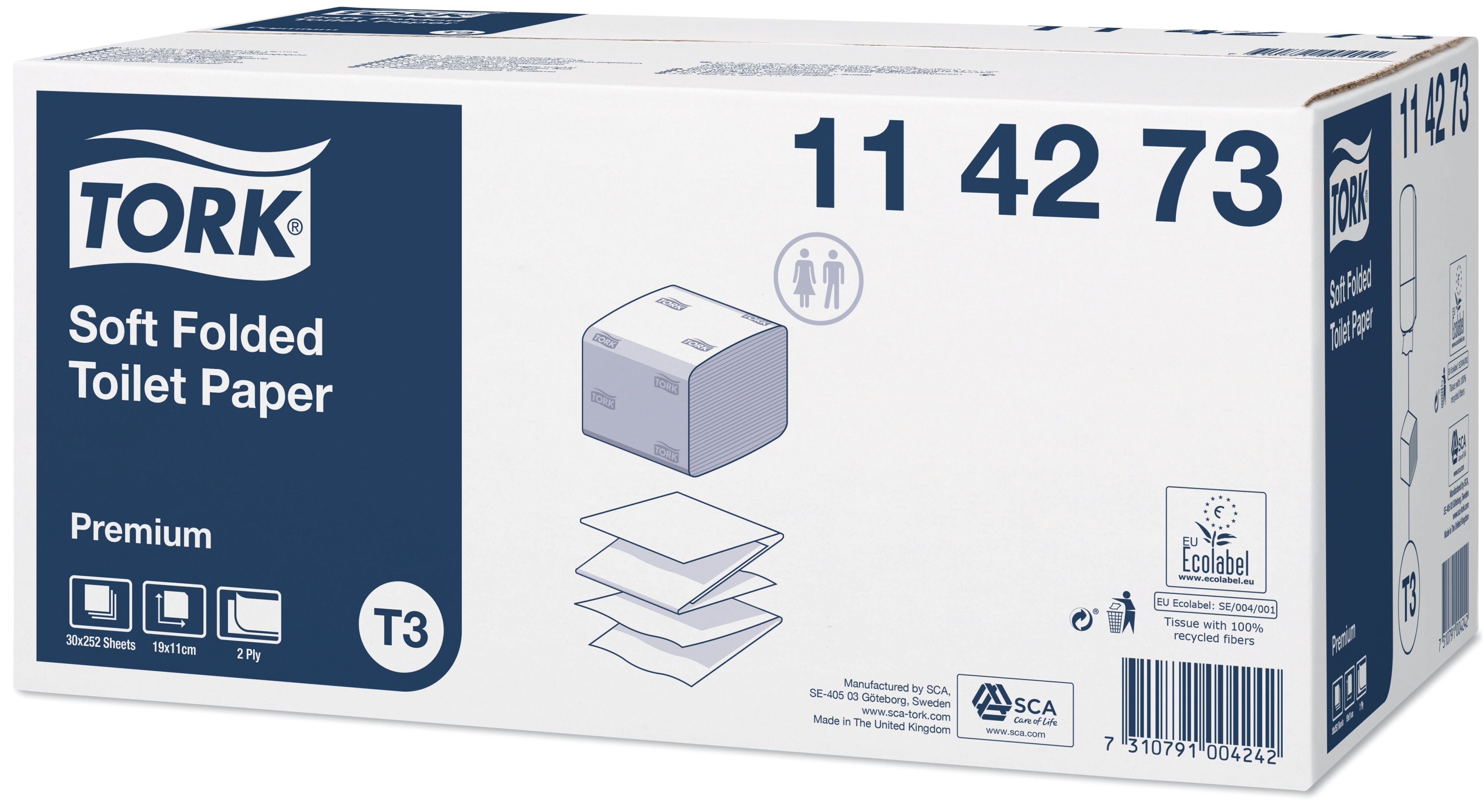 TORK Folded Toilet Paper 2ply 30x252 sheets 114273