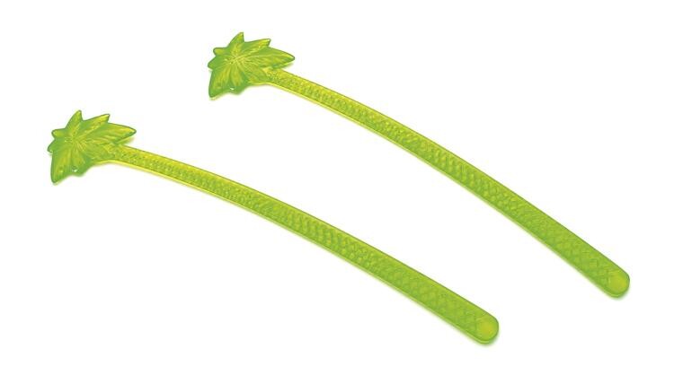 Cocktail stirrer Palm Tree 6inch 150mm Fluo green 100pcs 12018 Sier Disposables