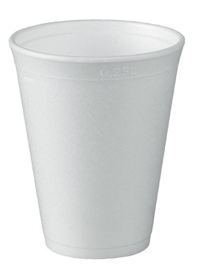 Thermo cups white 30cl 25pc 