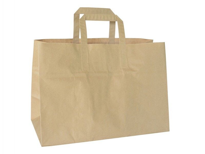 Duni Take Away Bag With Handles Paper Brown 200pcs